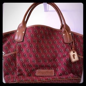 Dooney & Bourke Burgandy, Brown & Black Bag